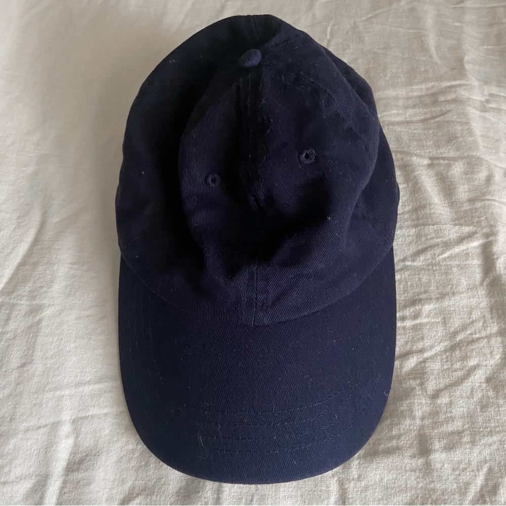 Orlebar Brown Navy Canvas Baseball Cap w Blue Terrycloth